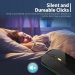 Mouse Wireless || Bluetooth || Dual Mode Slim || Rechargeable || Silent || 3 Adjustable DPI || Black || White