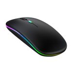 Mouse Wireless || Bluetooth || Dual Mode Slim || Rechargeable || Silent || 3 Adjustable DPI || Black || White