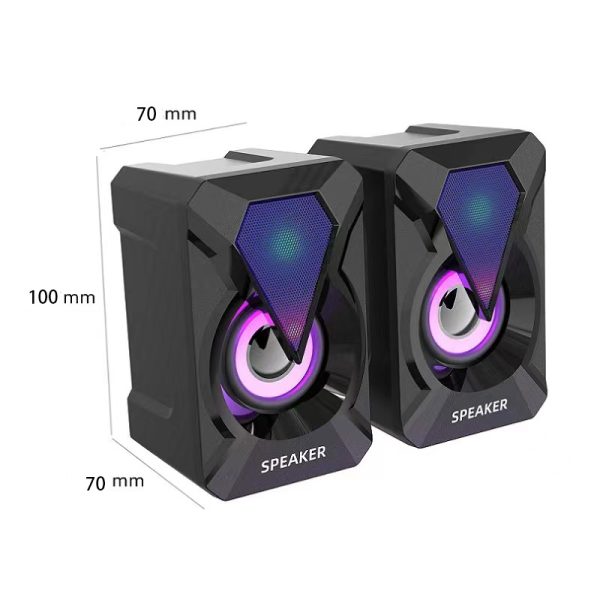 E-1047 Multimedia Speaker With LED AUX ,USB power