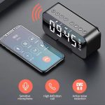 Clock Mirror Led Speaker (Bluetooth 5.0 / FM Radio / Thermometer / Alarm Clock / AUX / microSD) [ D-88 ]
