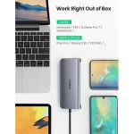 UGreen 10-in-1 USB-C Multifunction Adapter (3x USB-A 3.0 / AUX 3.5mm / Type-C / SD TF Card / HDMI / VGA / RJ45) [ 80133 ]