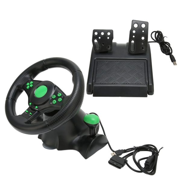 Steering Wheel 4 in 1 Vibration 180° Rotation for (PC / PS4 / PS3 / XBOX 360)